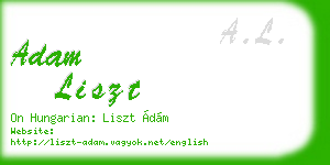adam liszt business card